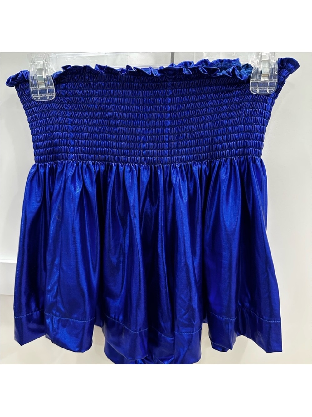 QUEEN OF SPARKLES Royal Blue Swing Shorts small